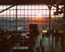 flying with a baby - in the airport