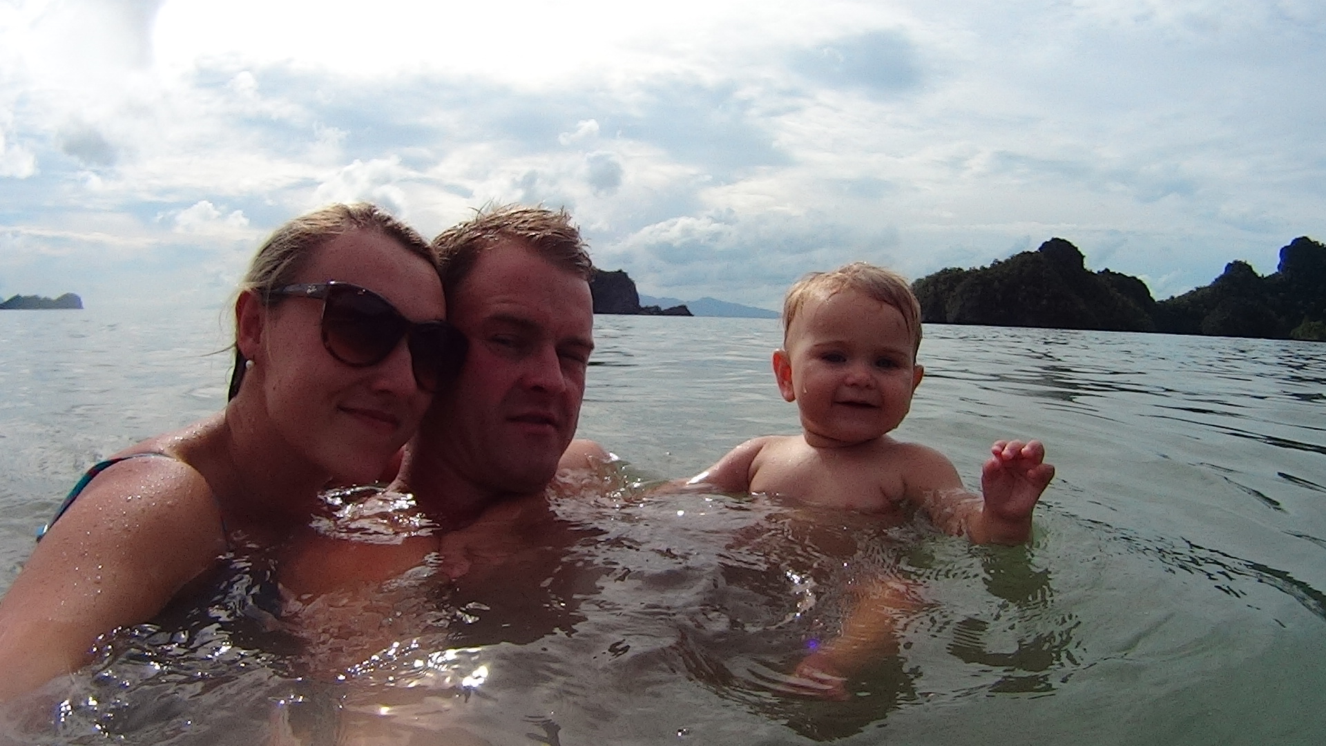 Langkawi, Malaysia with a baby