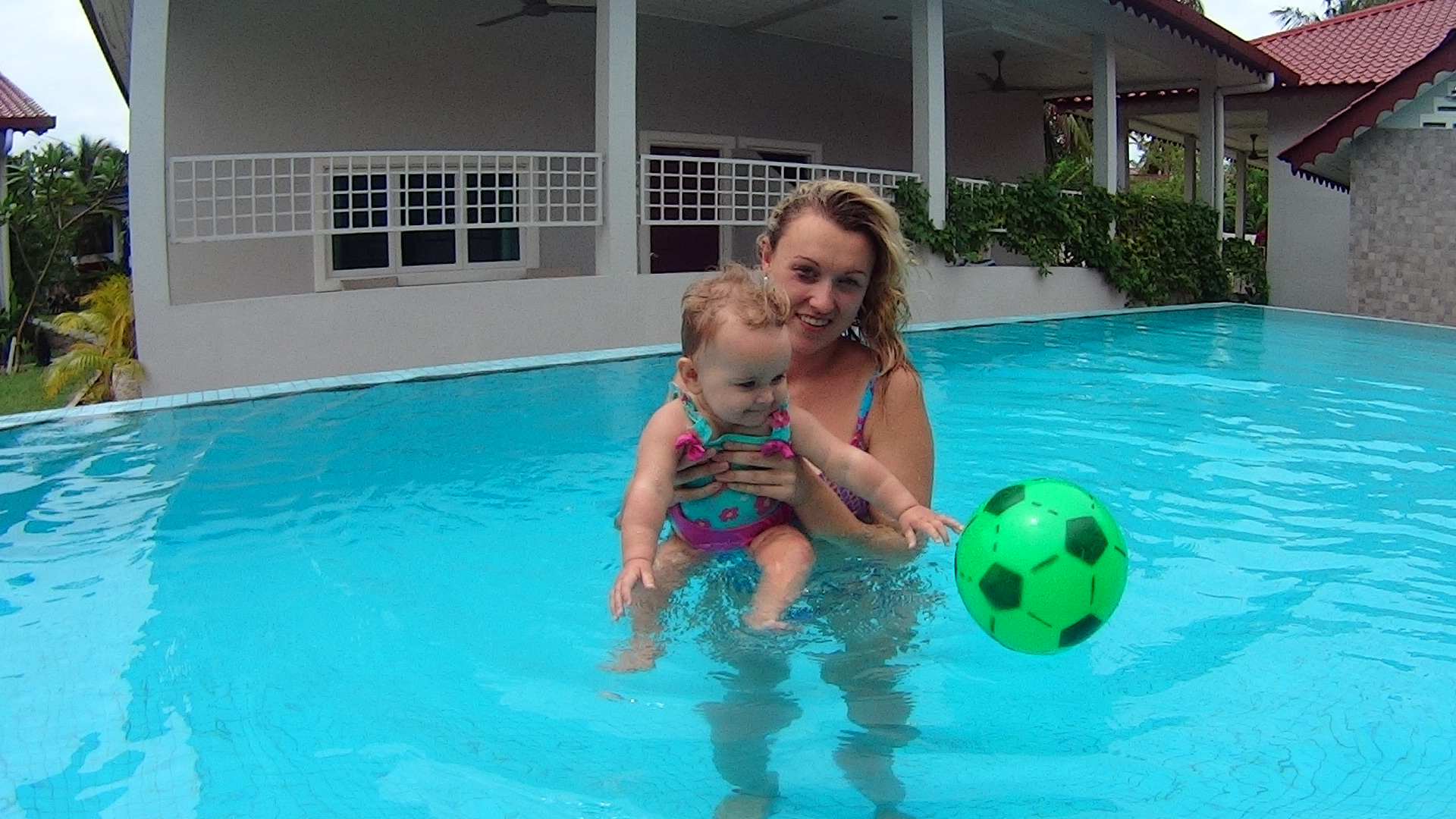 Langkawi, Malaysia with a baby