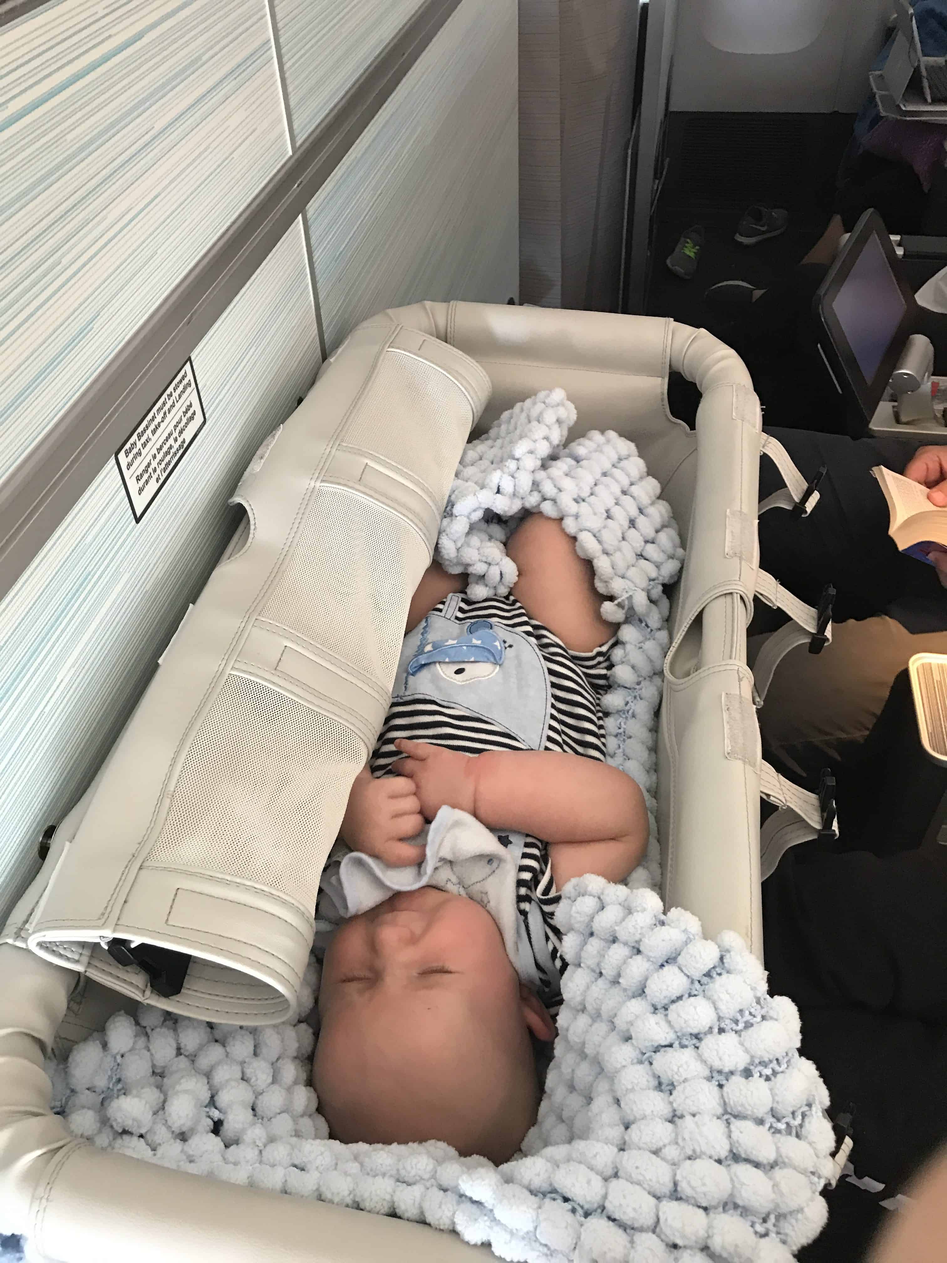 Flying with a Baby - Airplane Bassinet