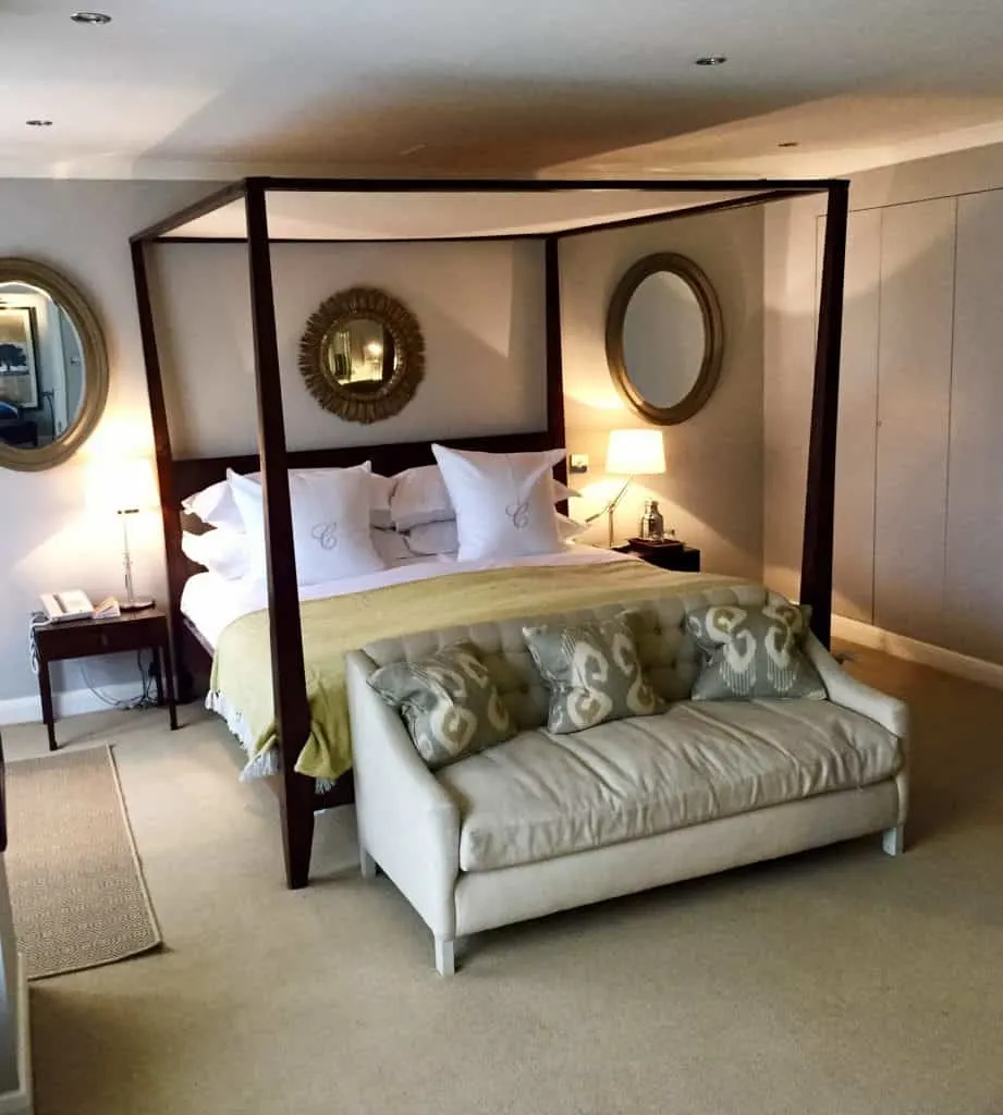 Master bedroom in the Tetbruy Deluxe Family Suite - Calcot Manor Review