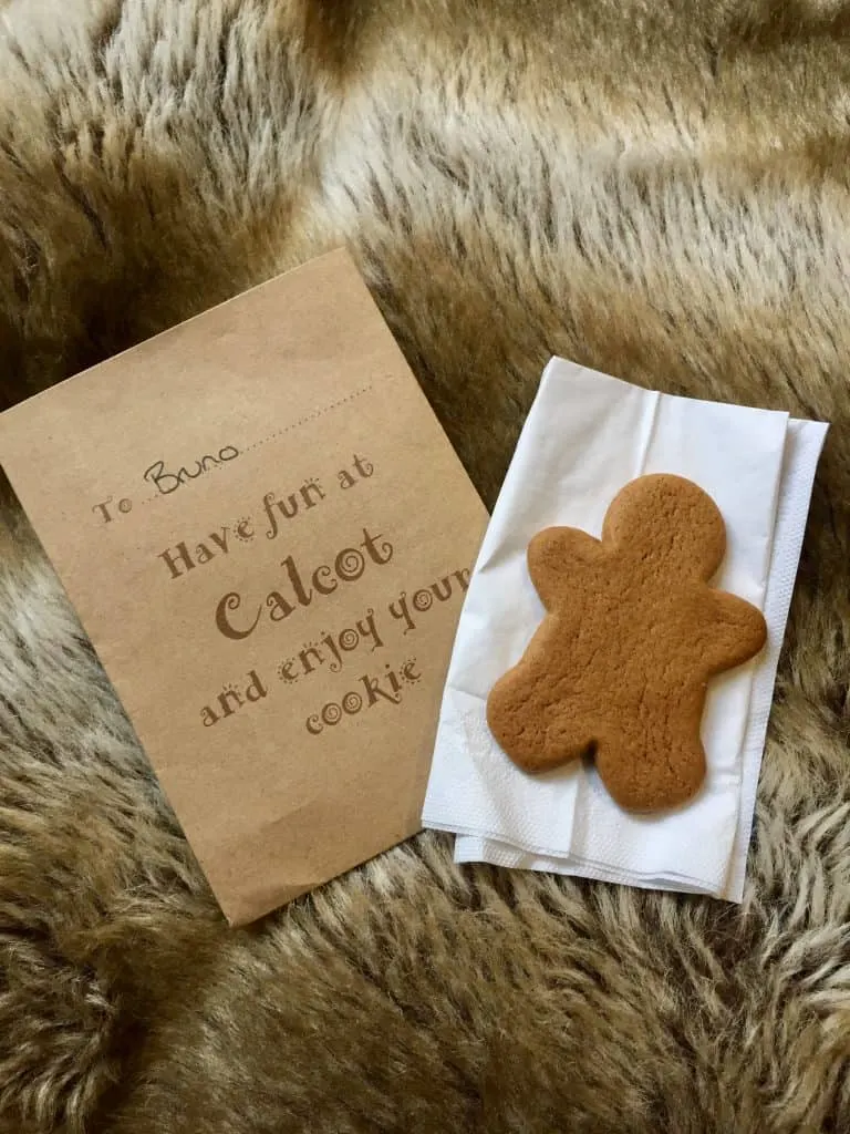 A ginger bread cookie in my sons bedroom at Calcot Manor Hotel & Spa