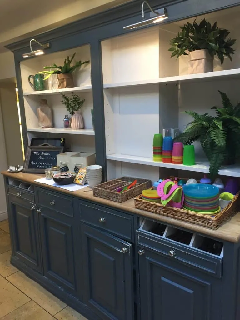 The kids breakfast dresser at Calcot Manor Hotel & Spa
