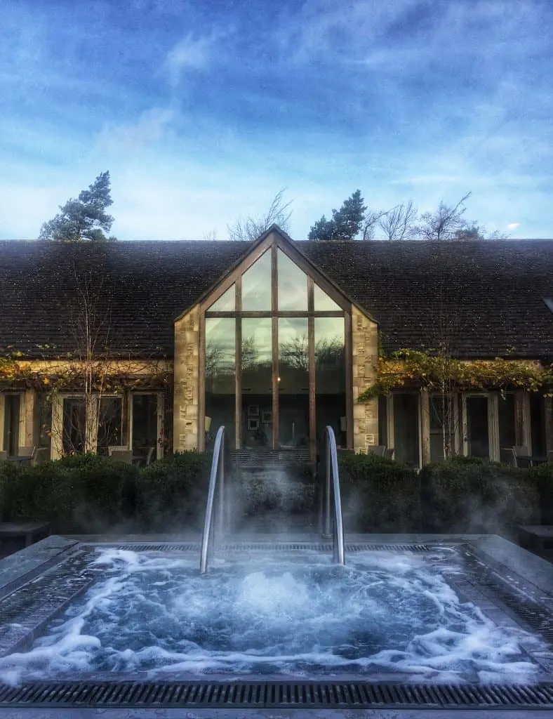 The hot tub - Calcot Manor Review 