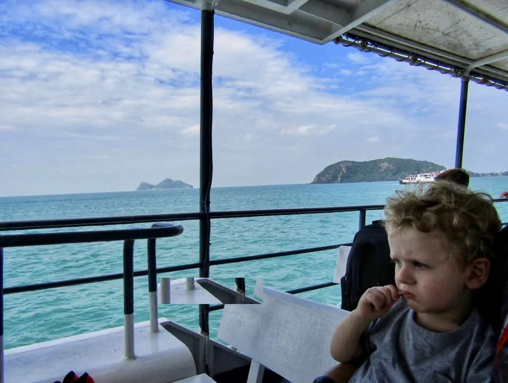 Koh Phangan with kids ferry crossing