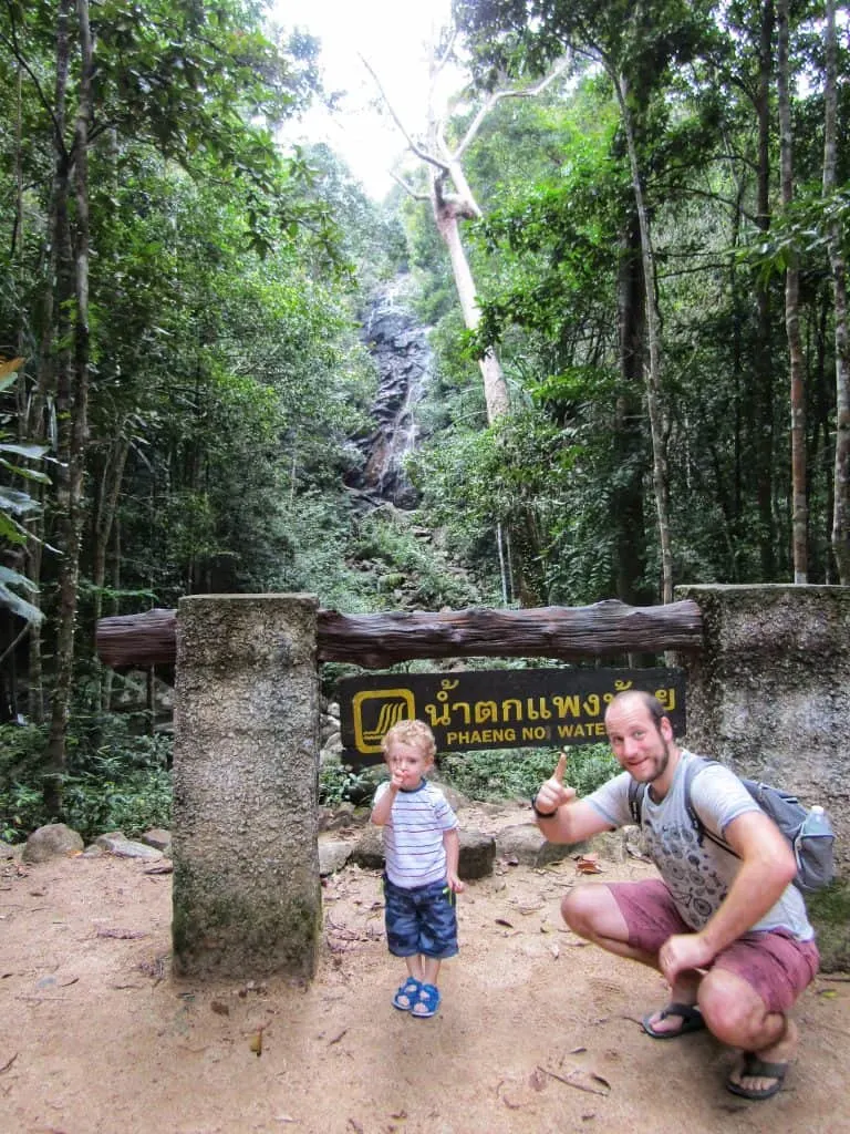 Phaeng Waterfall, Koh Phangan with kids