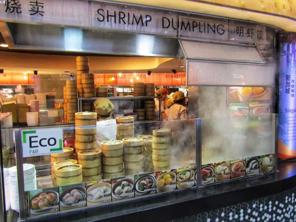 Dumpling stand Marina Bay mall