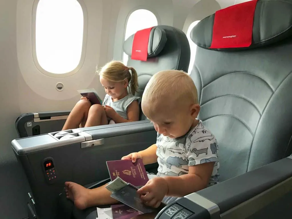 Flying with a toddler - on board the plane