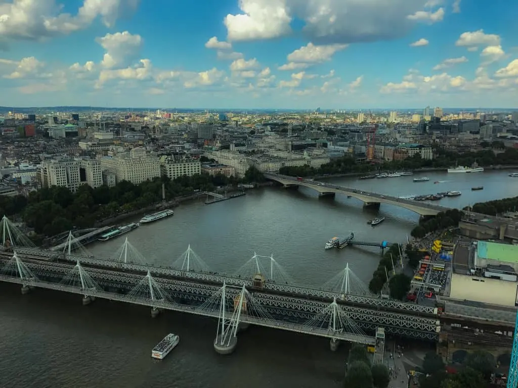 View from the London Eye Capsule