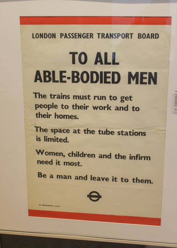 London Transport Museum Old Tube Sign