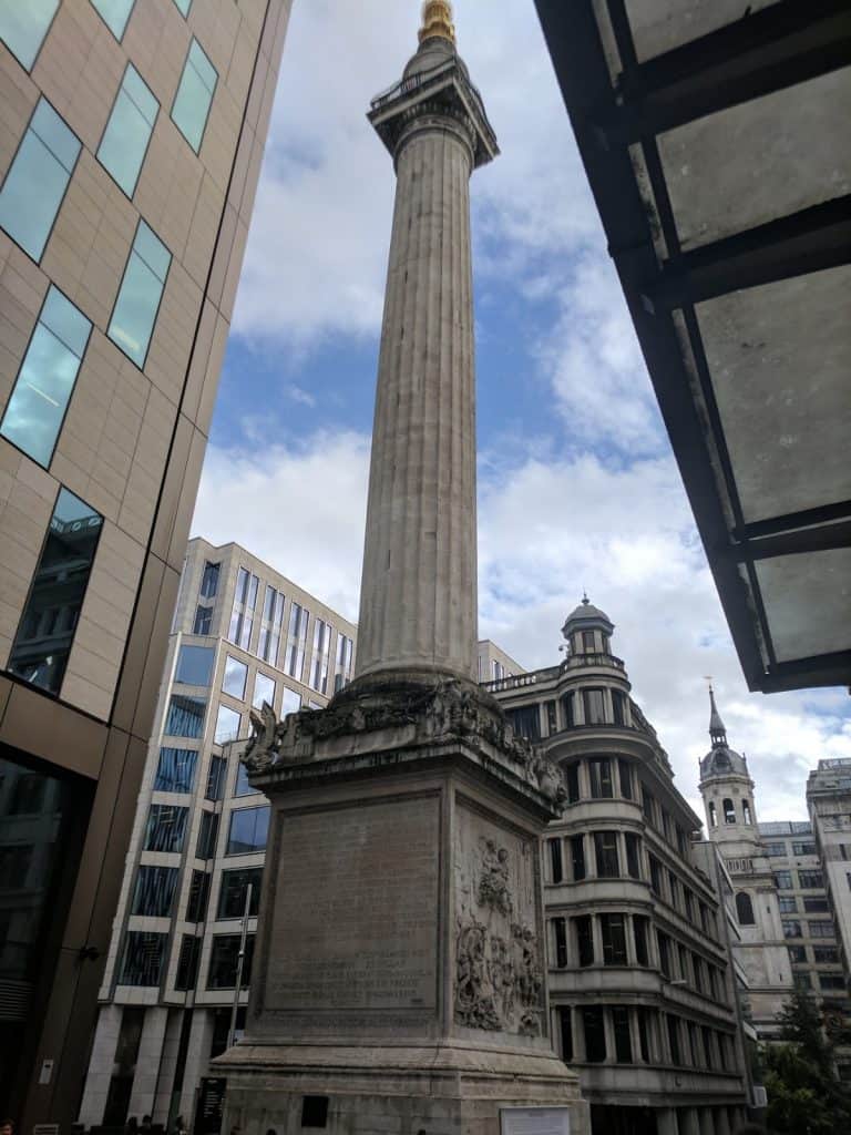Bank of England Day Trip - Monument to the Great Fire of London