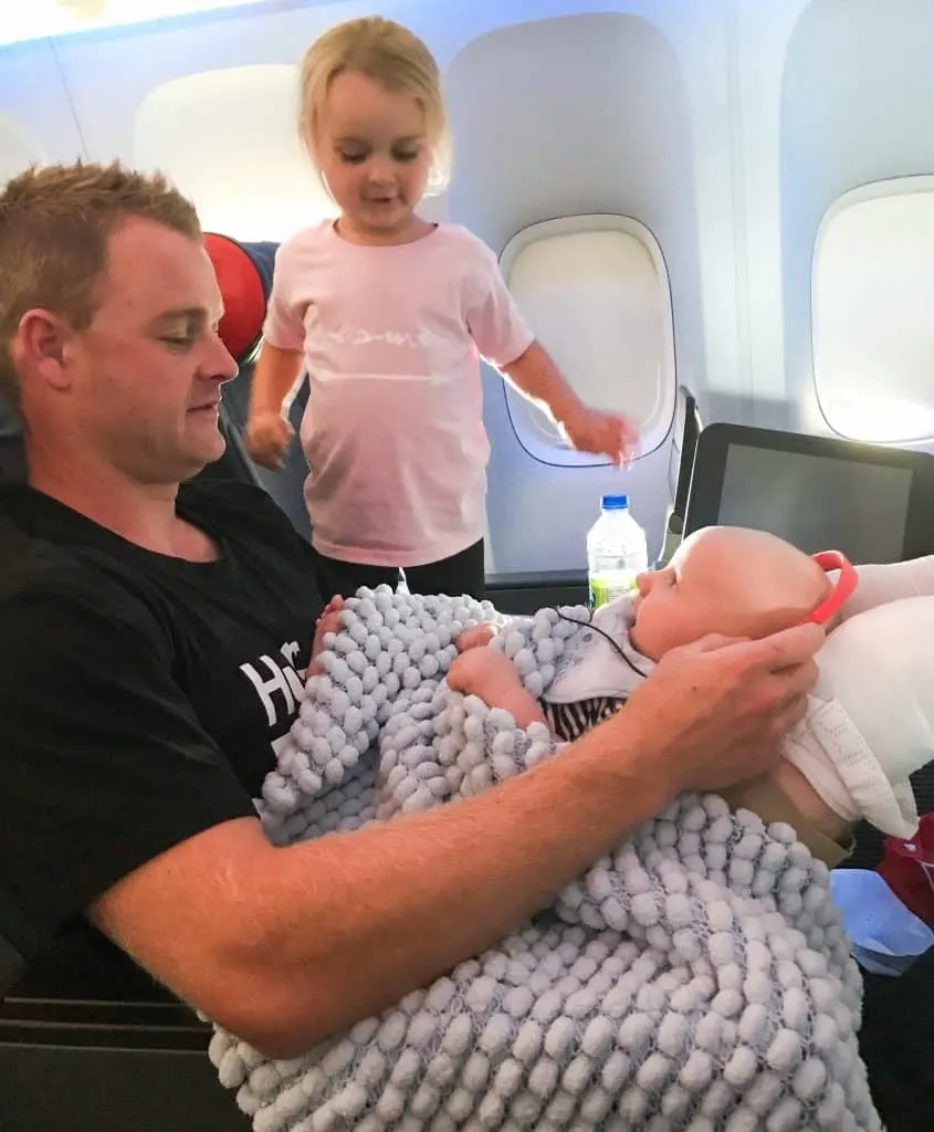 Flying with a baby on your lap - lap infant