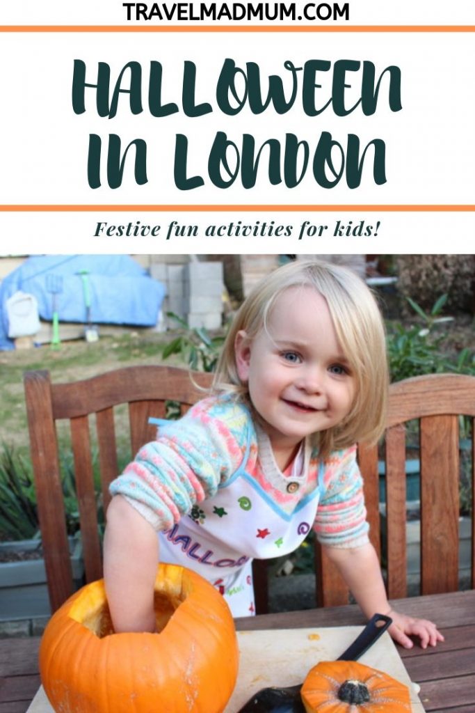 The best things to do in London for Halloween including pumpkin carving, scavenger hunts, halloween shows and more! || London Travel || London Halloween || #travelmadmum #london #familytravel #halloween #uk