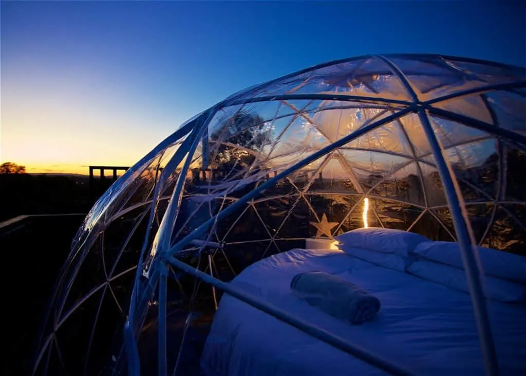 glamping near london, geodesic dome