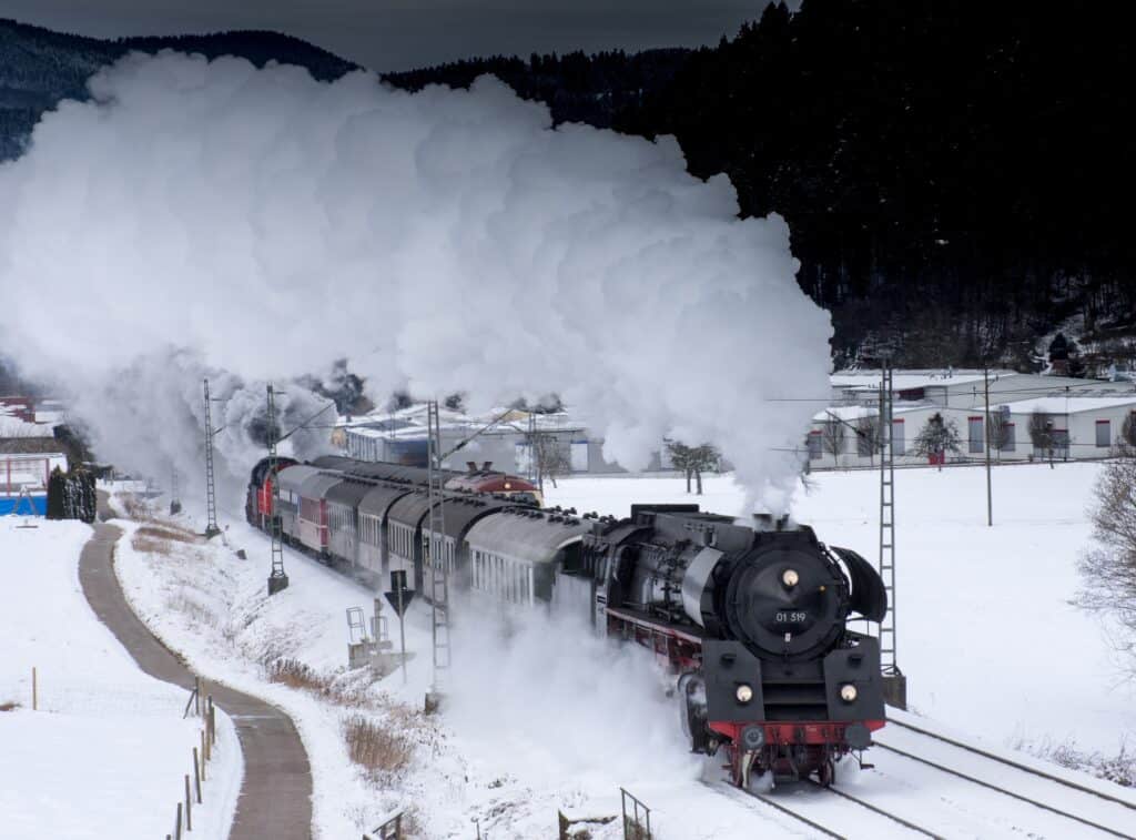 Christmas steam train rides