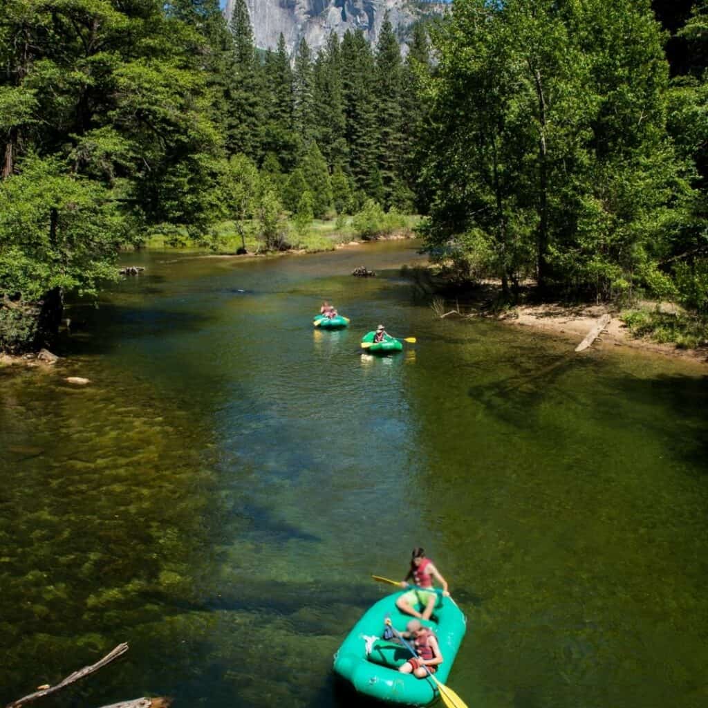 Rafting near Yosemite national park