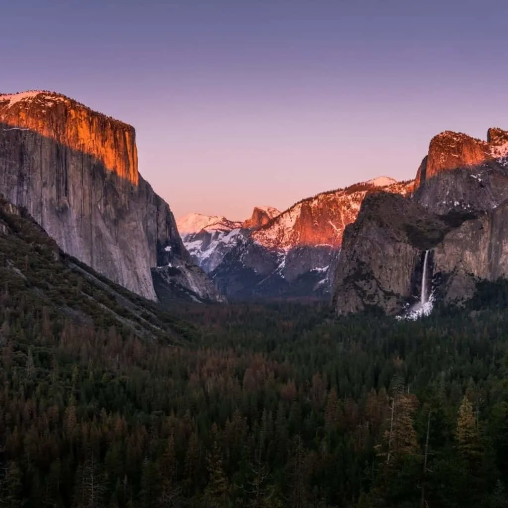 yosemite temperature in february