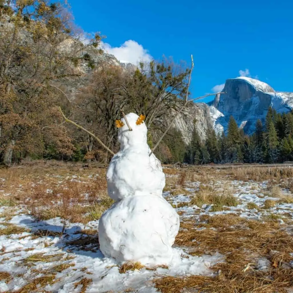 temperature in yosemite in january