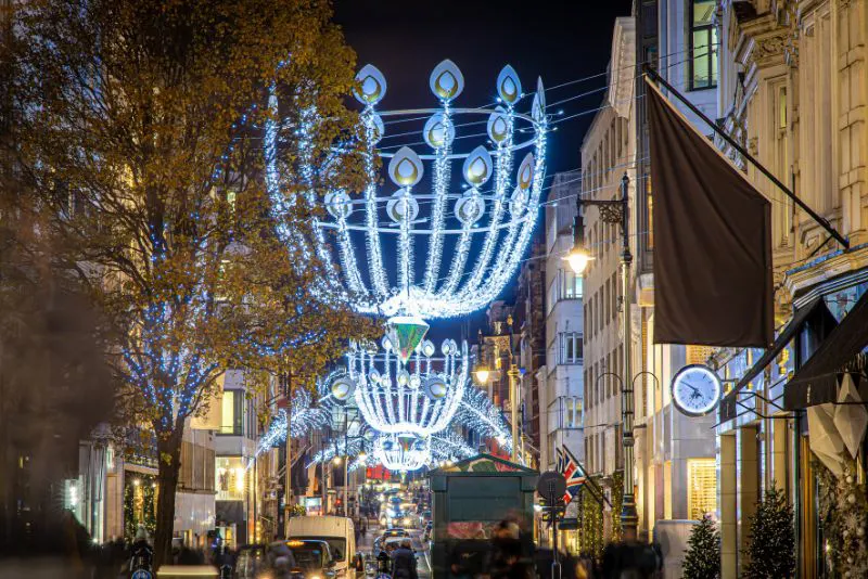 The Bond Street Christmas Lights - Sparkles and Shoes