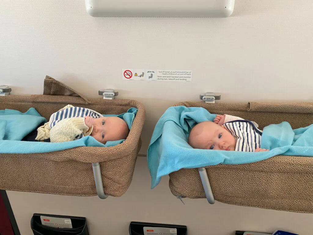 flying with twins under 2